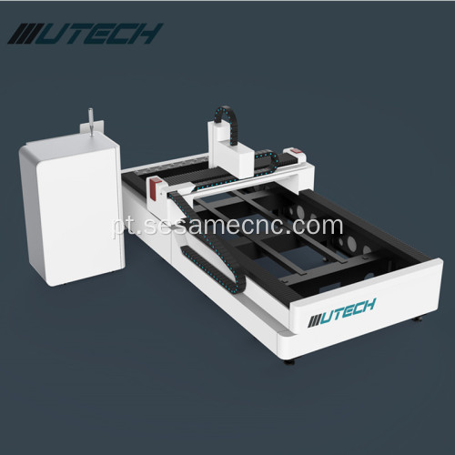 máquina de corte a laser de fibra para fixação rotativa de metal